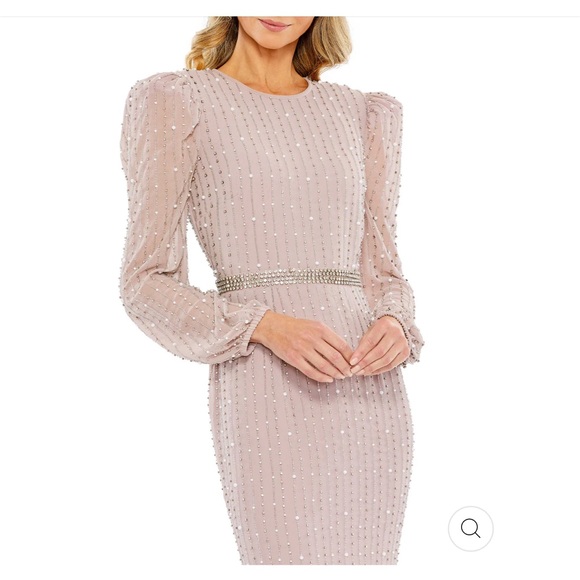 Mac Duggal evening cocktail Beaded Midi dress - Picture 3 of 15